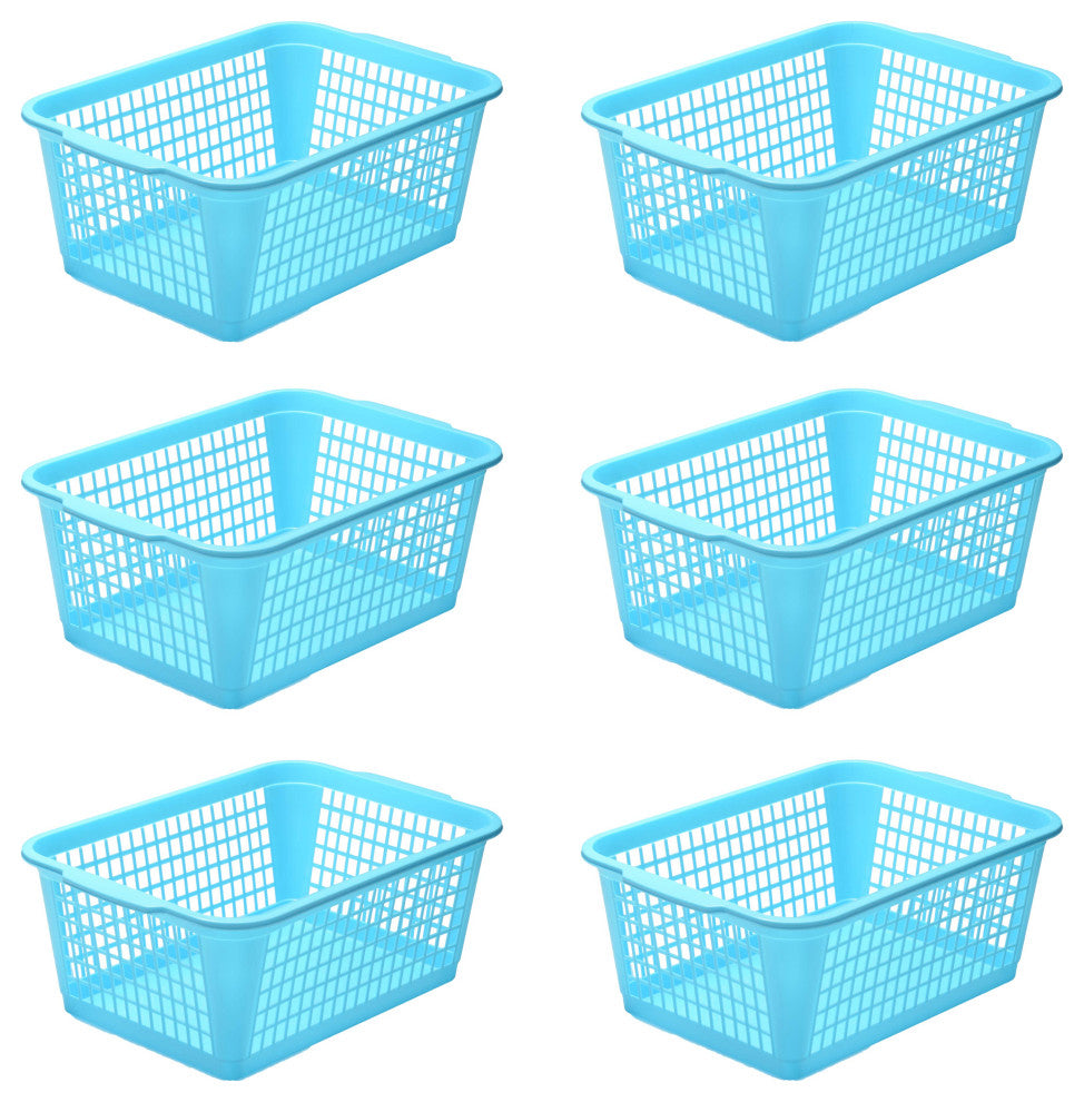 Large Plastic Storage Basket, 32-1184, Blue, 6