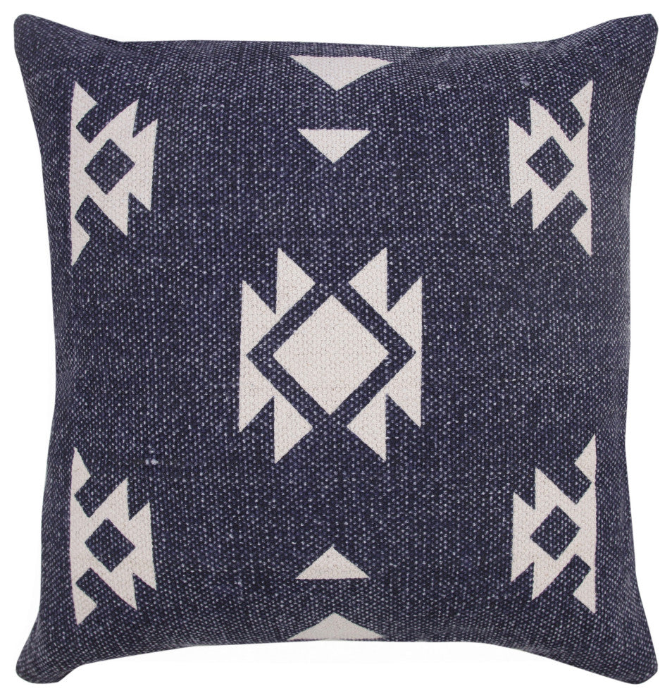Southwestern Decorative Denim Geometric 20" x 20" Throw Pillow