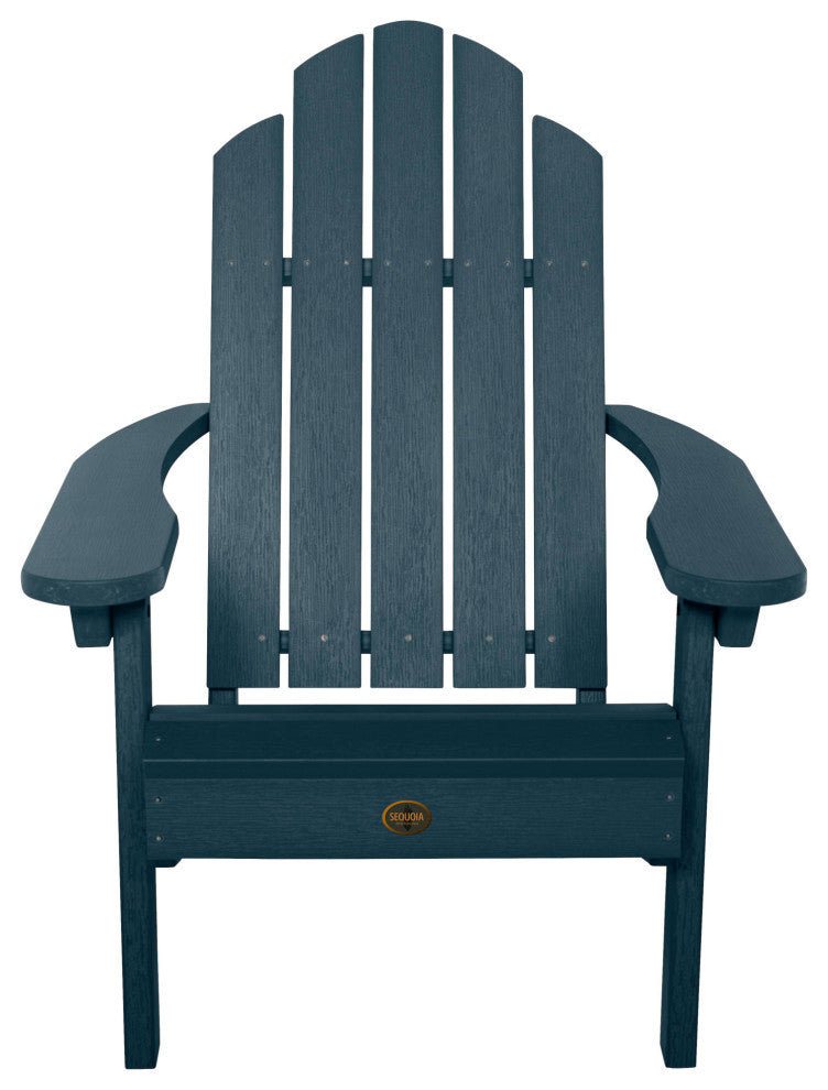 Seneca Adirondack Chair, Weathered Acorn, Federal Blue