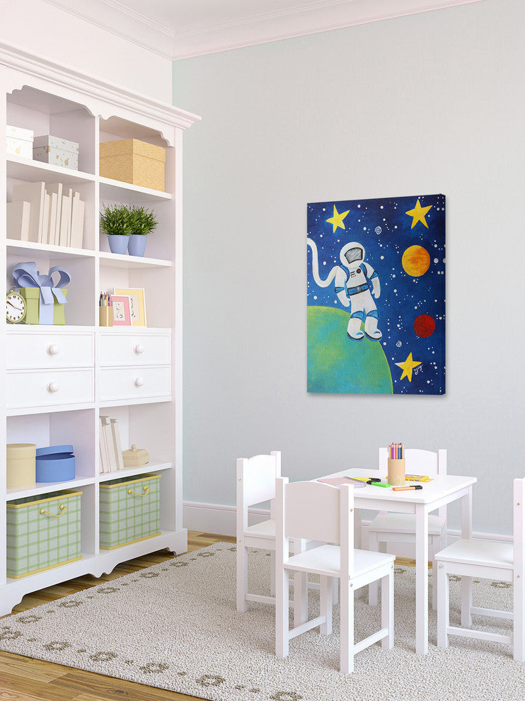 Marmont Hill, "Space Man" by Nicola Joyner Painting on Wrapped Canvas, 12x18