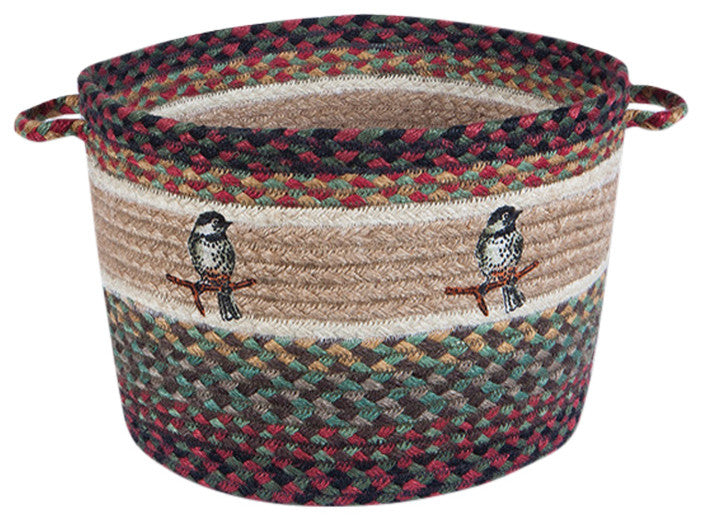 Chickadee Printed Utility Basket 13"x9"