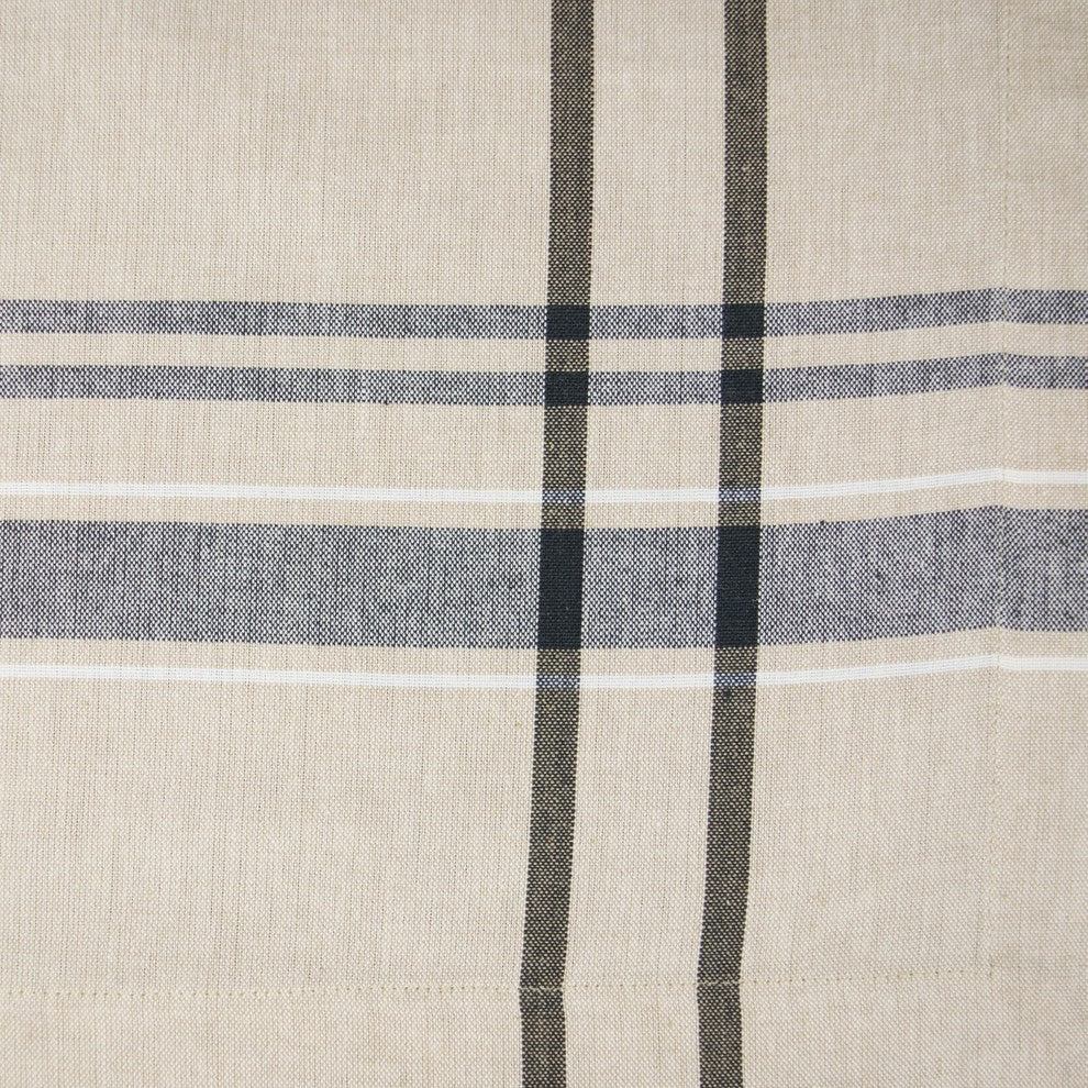 DII Black French Stripe Tablecloth 60"x84"