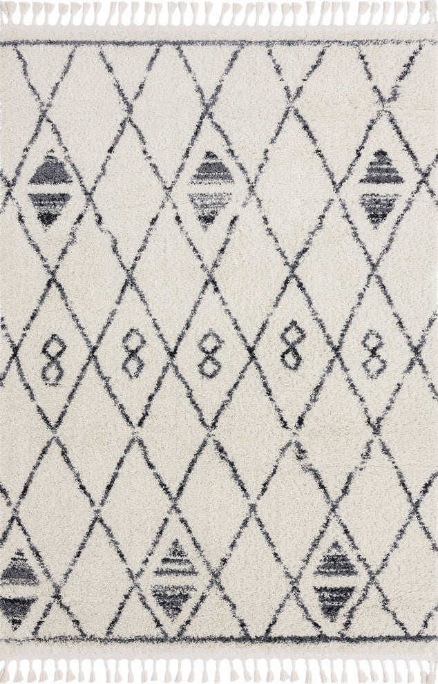 Abani Willow WIL160A Moroccan Shag Cross-Cross Area Rug