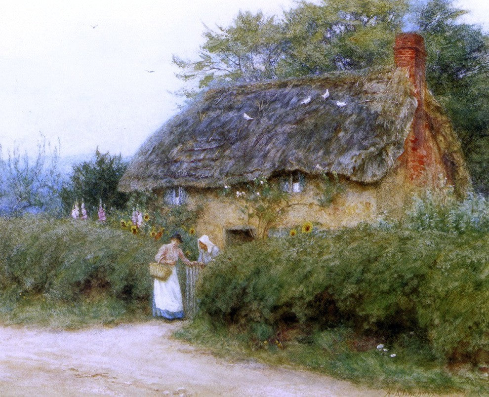Helen Allingham RWS A Cottage With Sunflowers At Peaslake Gallery Wrapped Canvas