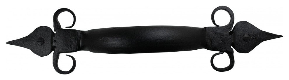 Door Pull Spear Black Wrought Iron 10 1/2" |