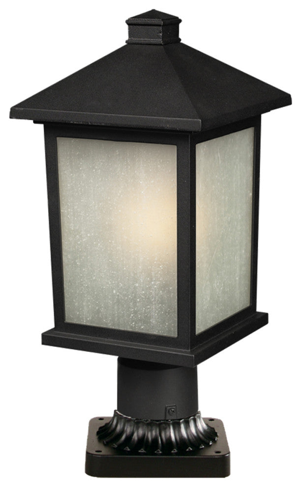 Holbrook 1 Light Outdoor Post Light in Black (PM Mount - incl.)