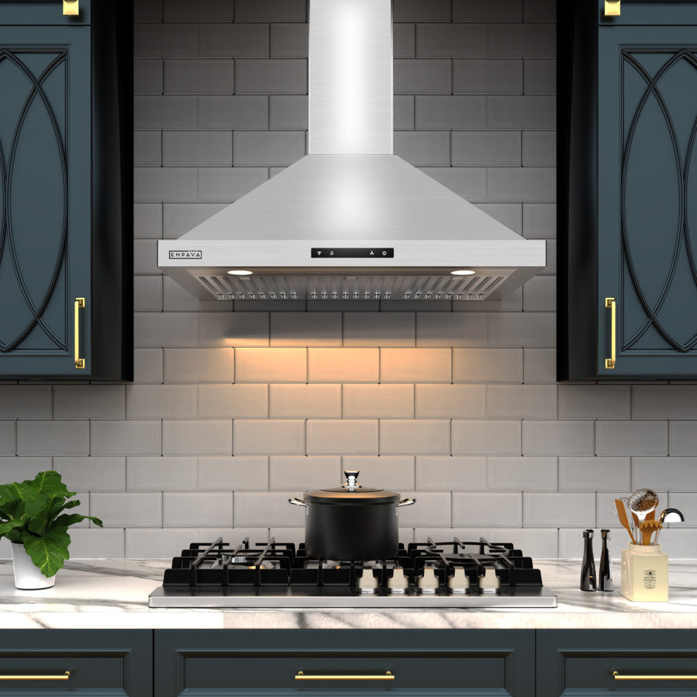 Empava 30" 380 CFM Wall Mount Range Hood With Ducted Exhaust Vent