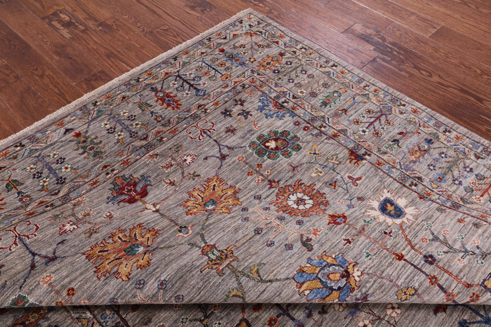 6' 9" X 9' 7" Persian Tabriz Handmade Rug Q9706