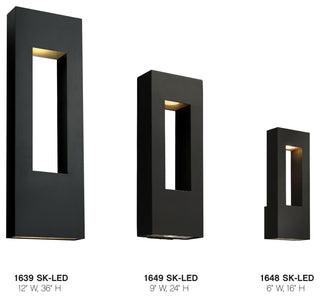 Hinkley Atlantis Extra Large Wall Mount Lantern, Satin Black