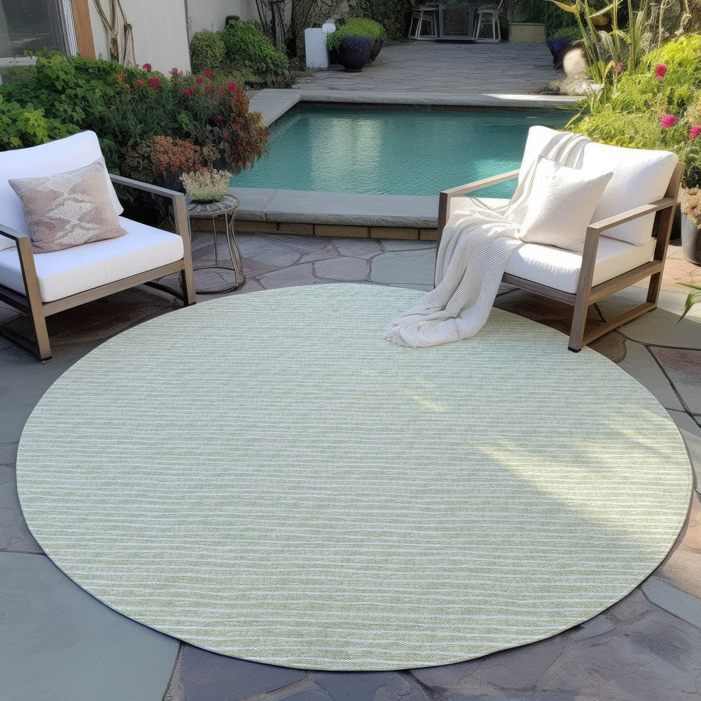 Indoor/Outdoor Laidley LA1 Mist Machine Washable 8' x 8' Rug