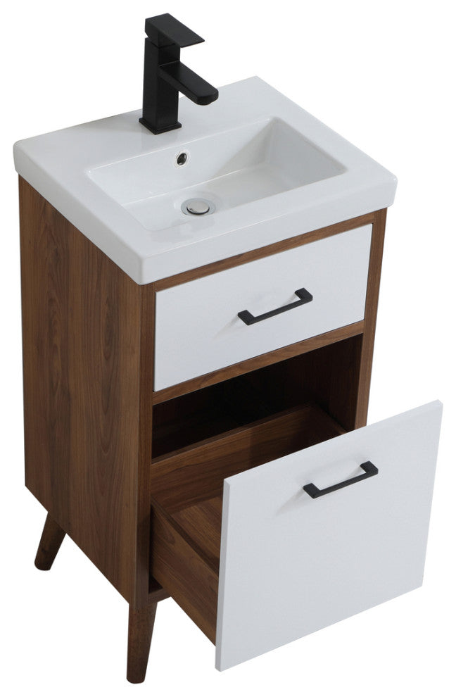 Beatrice 18" Bathroom Vanity, Matte White