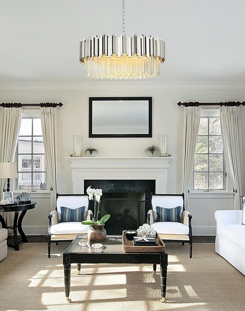 Home Living 32" Chandelier, Chrome