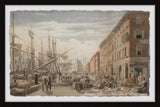 "Pier Goodbye" Framed Painting Print, 18x12
