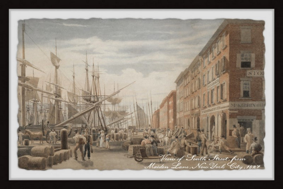 "Pier Goodbye" Framed Painting Print, 18x12