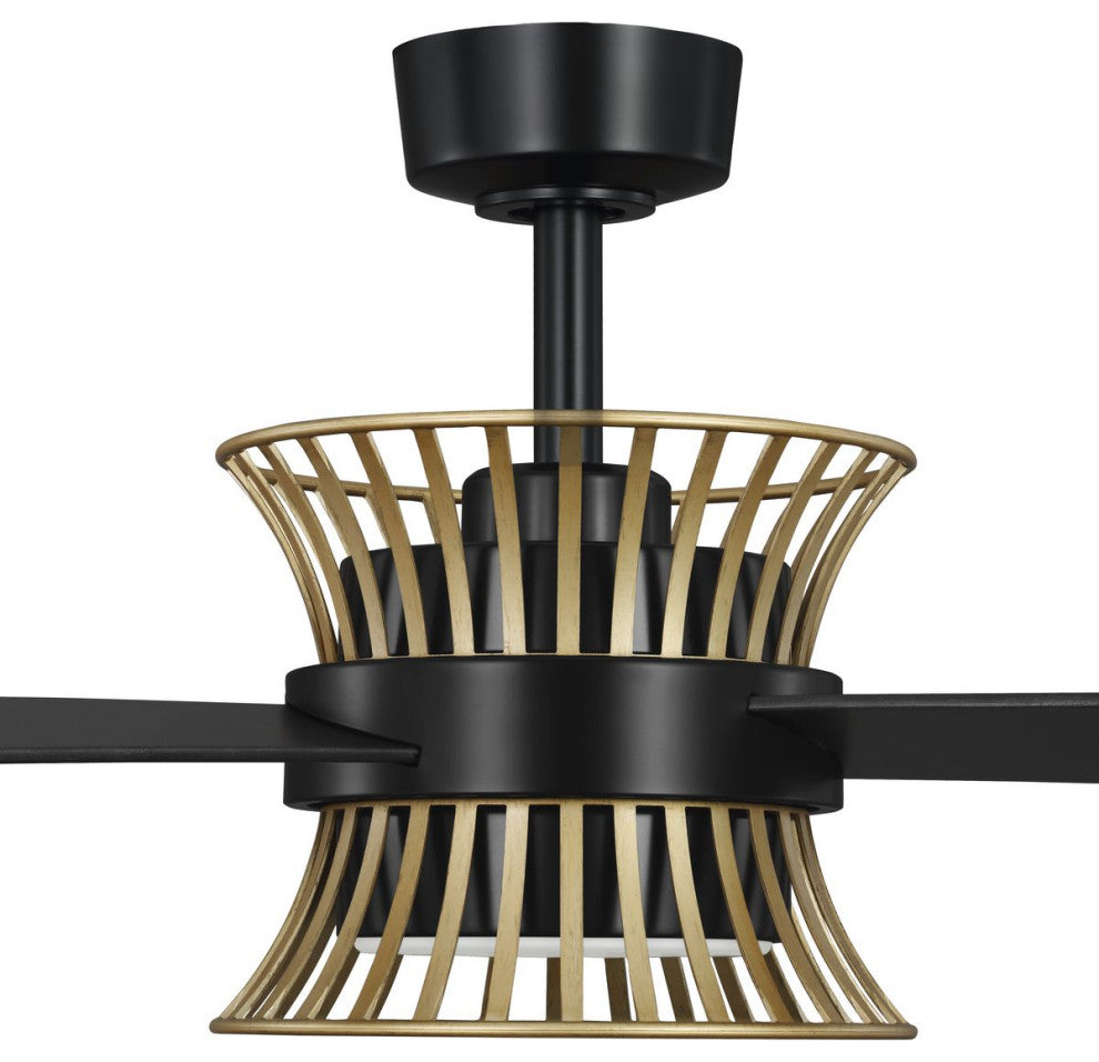 Bisbee Collection 55" 3-Blade Global Ceiling Fan, Matte Black