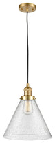 X-Large Cone 1 Light Mini Pendant, Satin Gold, Seedy