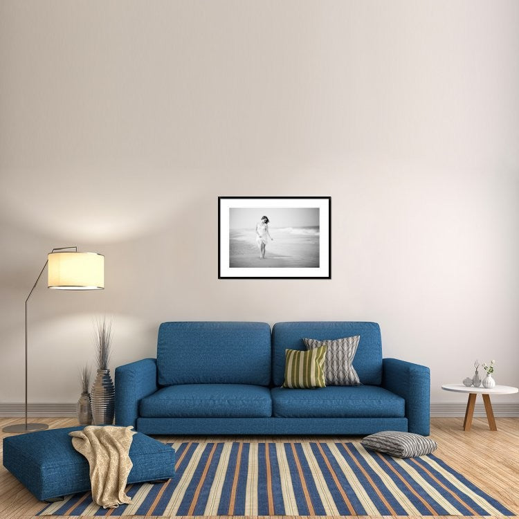 "A Walk On The Beach" Framed Digital Print by Jae, 38"x28"