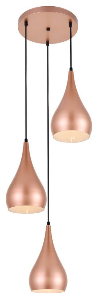 Nicholas 3-Light Honey Gold Pendant