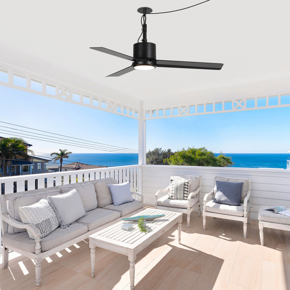42-inch Traditional Outdoor 3-Blade Ceiling Fan with Light