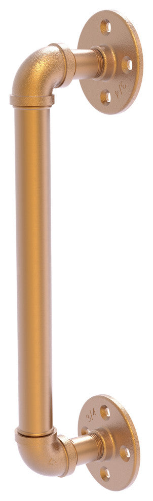 Pipeline Door Pull, Brushed Bronze, 8"