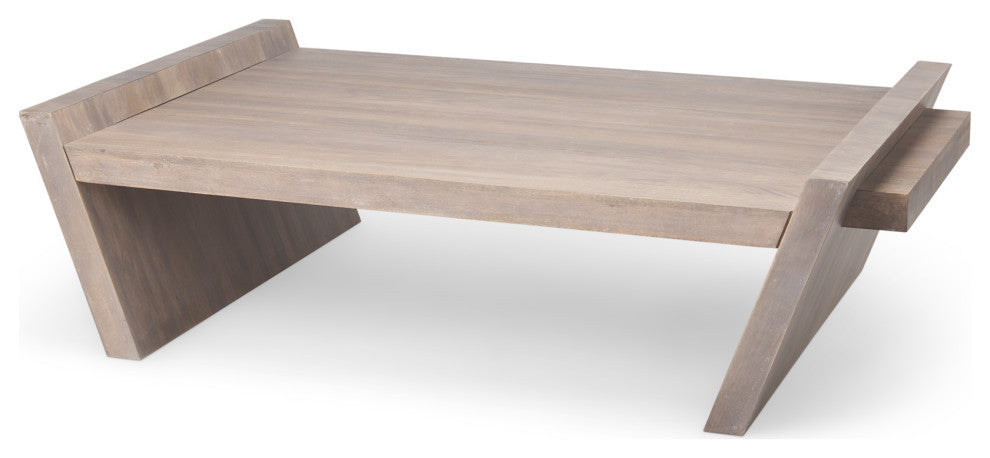 Elaine II Light Brown Solid Wood Coffee Table