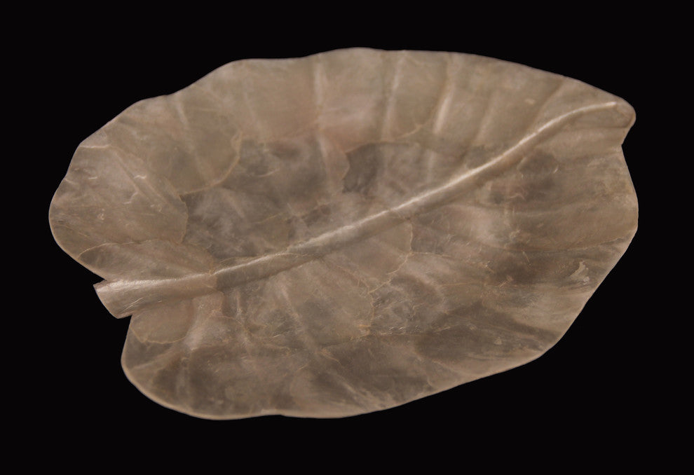 Natural Capiz Leaf Tray, 11"