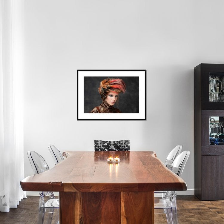 "Feathers" Framed Digital Print by Bartjan Nieuwerf, 38"x28"