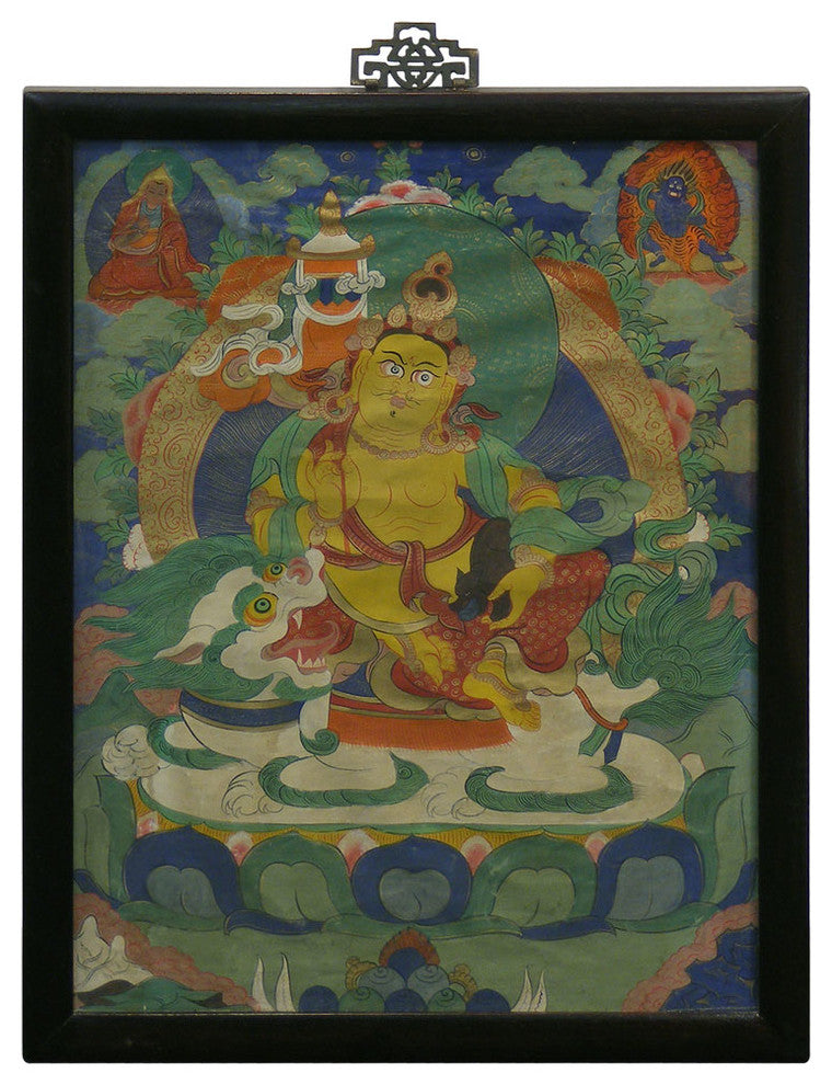 Framed Tibetan Thangka Painting