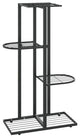 vidaXL Plant Stand Plant Rack Plant Shelves for Indoor and Outdoor Black Metal
