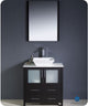 Torino 30" Espresso Modern Bathroom Vanity With Vessel Sink, FFT3112CH