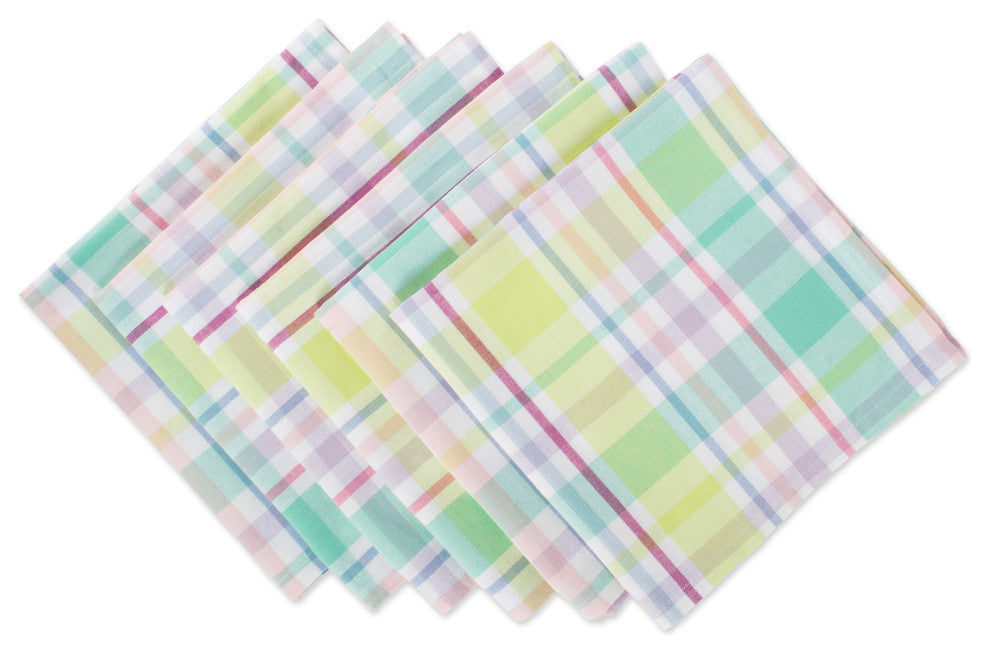 DII Spring Plaid Napkin, Set of 6