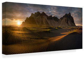 Wojciech Kruczynski 'Stokksnes Sunset' Canvas Art, 32"x16"