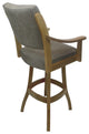 Swivel Counter Wood Bar Stool Casa on S-Base, Plumley Cocoa on Natural, 30"