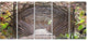 "Bamboo Tunnel in The Garden" Landscape Wall Art Canvas Print, 5 Panels, 60"x28"