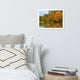 Autumn Tree Line Rural Landscape Framed Photo Paper Wall Art Prints, White, 12" X 16"
