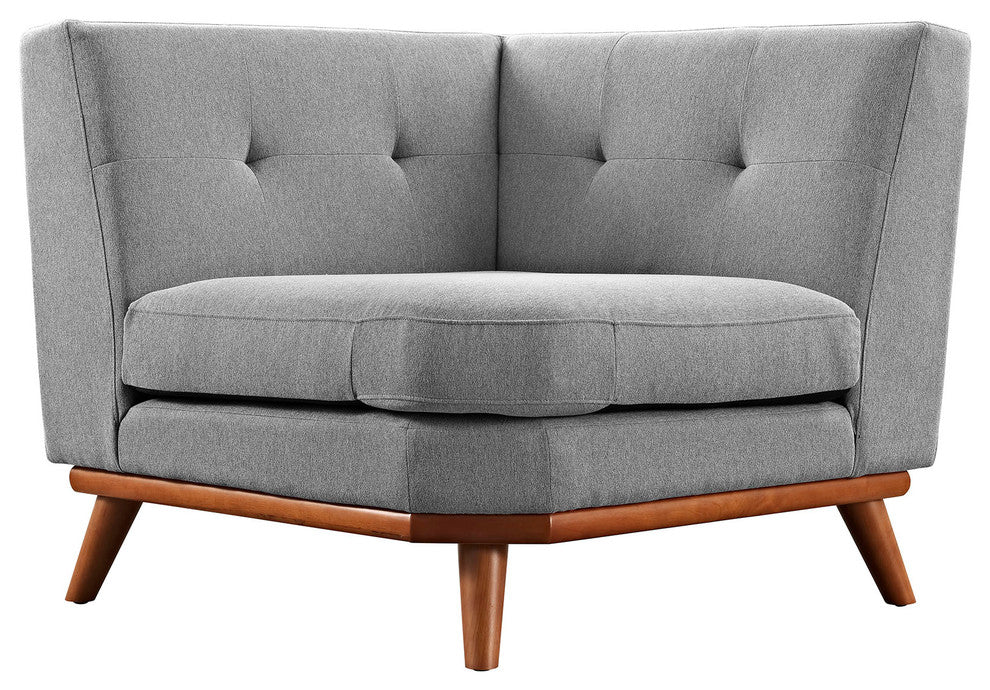 Modern Contemporary Corner Sofa , Gray, Fabric