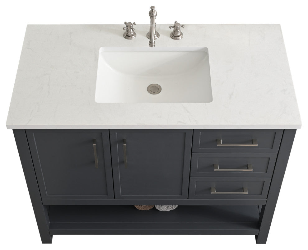 Arlo 42" Bathroom Vanity, Dark Gray