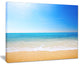 "Blue Waves at Tropical Beach" Seashore Canvas Photo Print, 20"x12"