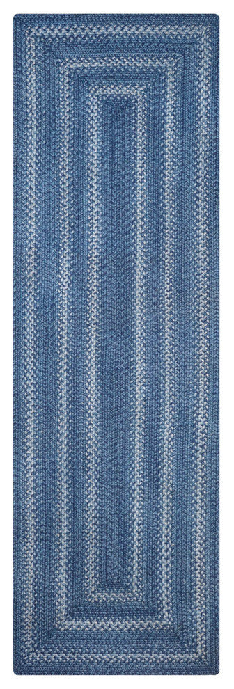 Homespice Decor - 22 x 72" Rectangular Denim Jute Braided Runner