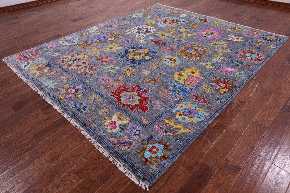 8' 3" X 9' 11" Hand Knotted Turkish Oushak Wool Rug - Q14842