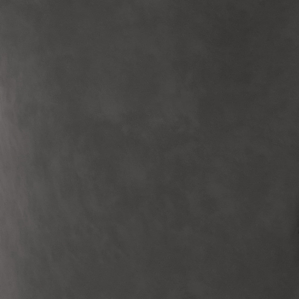 Nara 26" Faux Leather and Metal Counter Height Bar Stool, Black and Gray