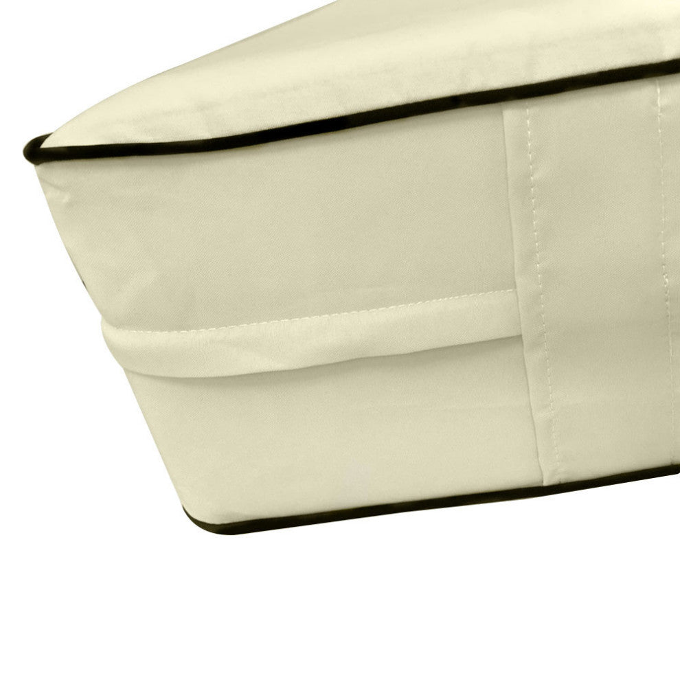 Style6 Full Size Contrast Pipe Trim Bolster Pillow Outdoor Slip Cover ONLY AD005