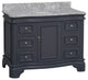 Katherine 48" Bath Vanity, Marine Gray, Carrara Marble