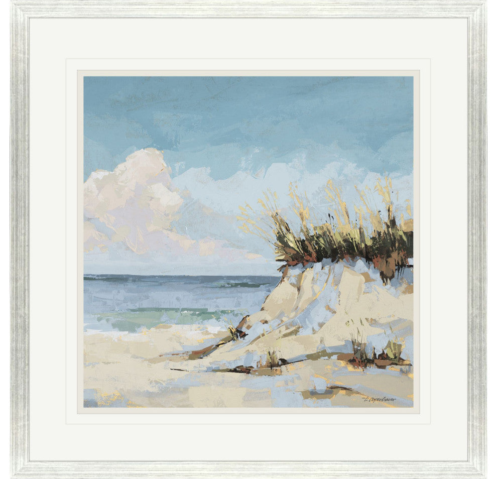 Cloudy Beach II Framed Art
