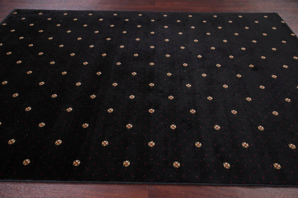 Modern Circles & Dots Area Rug Traditional Turkish Carpet , Black, 6x9