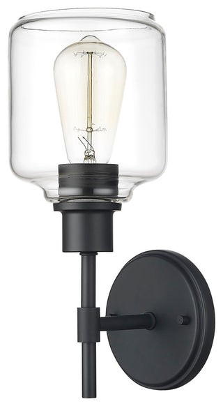 1 Light 5.5" Matte Black Vanity Light