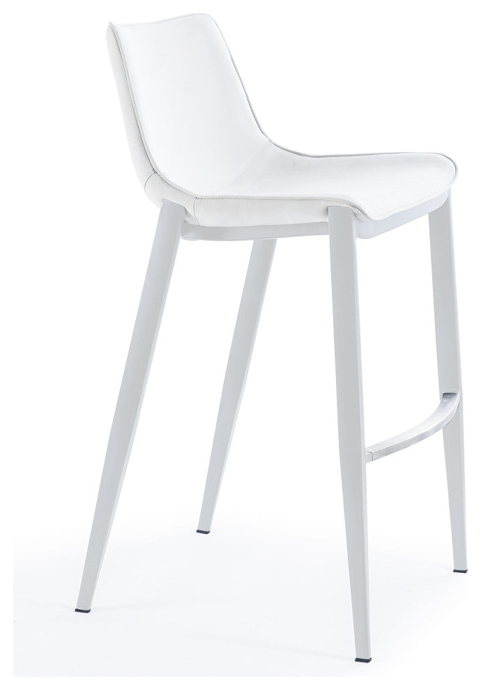 Modrest Jane Modern White Counter Stool Set of 2