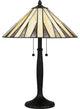 Quoizel TF5617MBK 2-Light Table Lamp, Tiffany