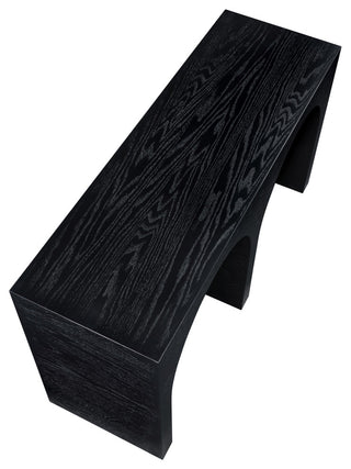June Black Oak Console Table, Black, 54" W X 18" D X 30" H