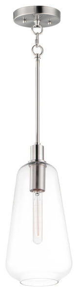 Maxim Lighting Babylon 7.5" 1-Light Pendant, Satin Nickel/Clear, 11114CLSN